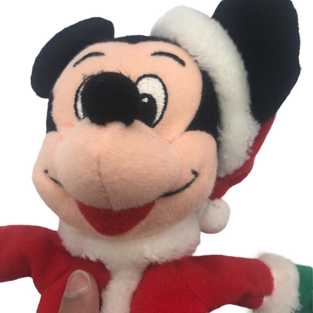 Disney Mickey Mouse Santa Suit Plush Stuffed Toy 9"